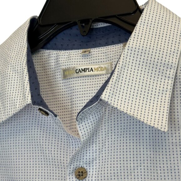 Mens Moda Campia Short Sleeve Button Down Shirt - Size L - Picture 4 of 6
